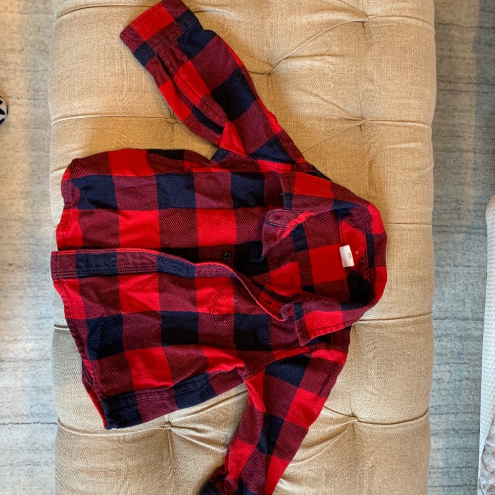 6-12 month red flannel button down